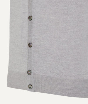 Sleeveless Cardigan in Extrafine Merino Wool