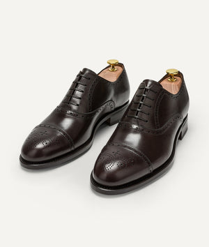 Oxford Half Brogue in Calf Leather