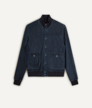 Unlined Bomber Jacket in Suede