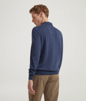 Long Sleeve Polo in Merino Wool