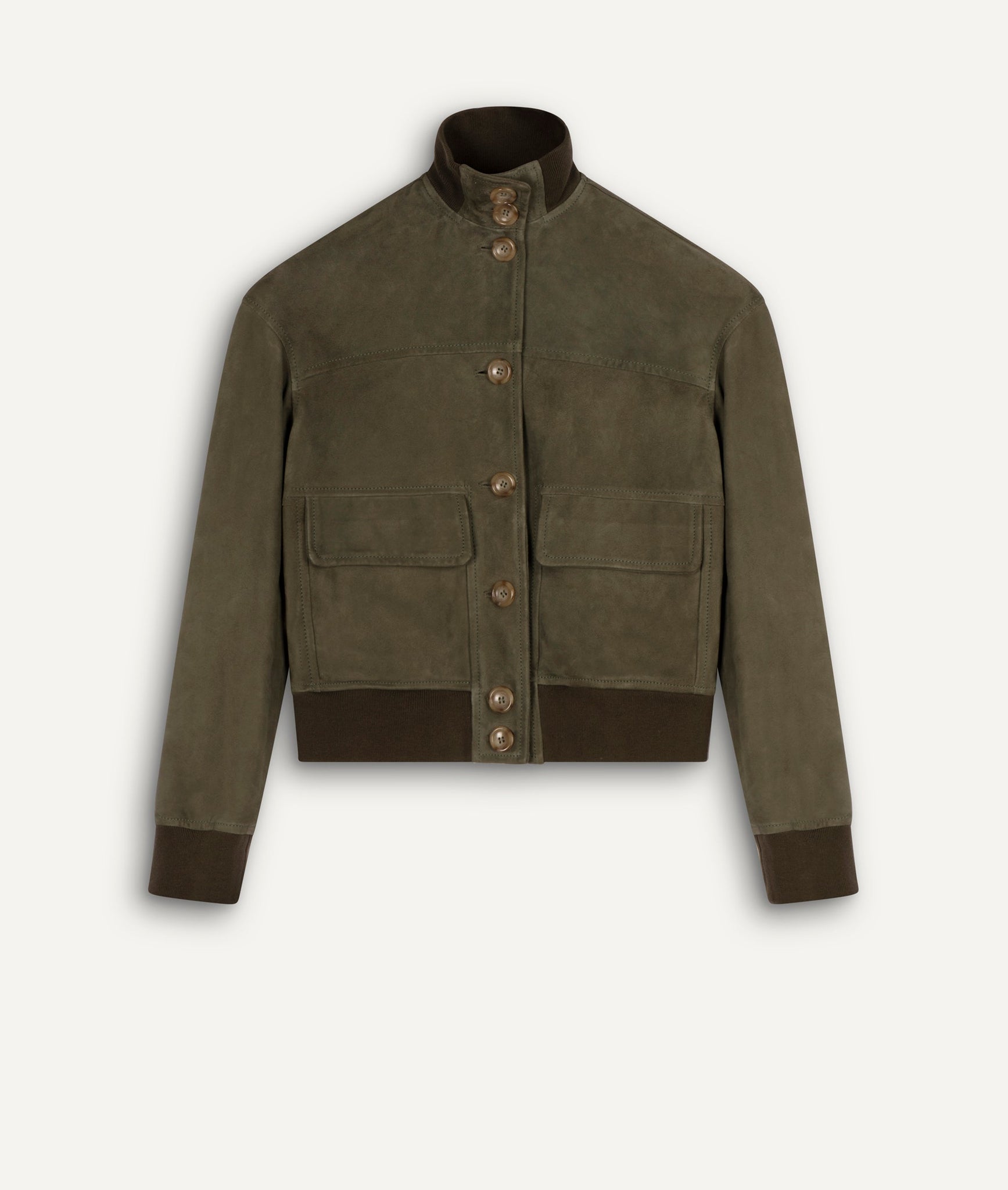 Unlined Bomber Jacket in Suede