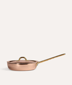 Frying pan in tinned copper