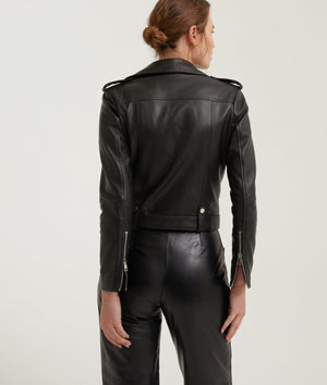 Classic Biker Jacket in Lambskin