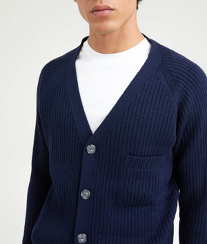 Ribbed Cardigan in Cashwool