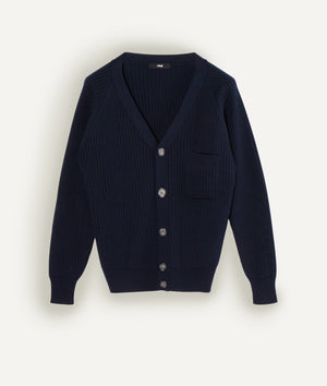 Ribbed Cardigan in Cashwool