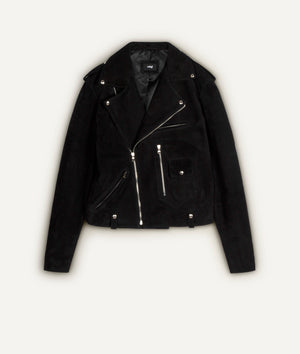 Classic Biker Jacket in Suede