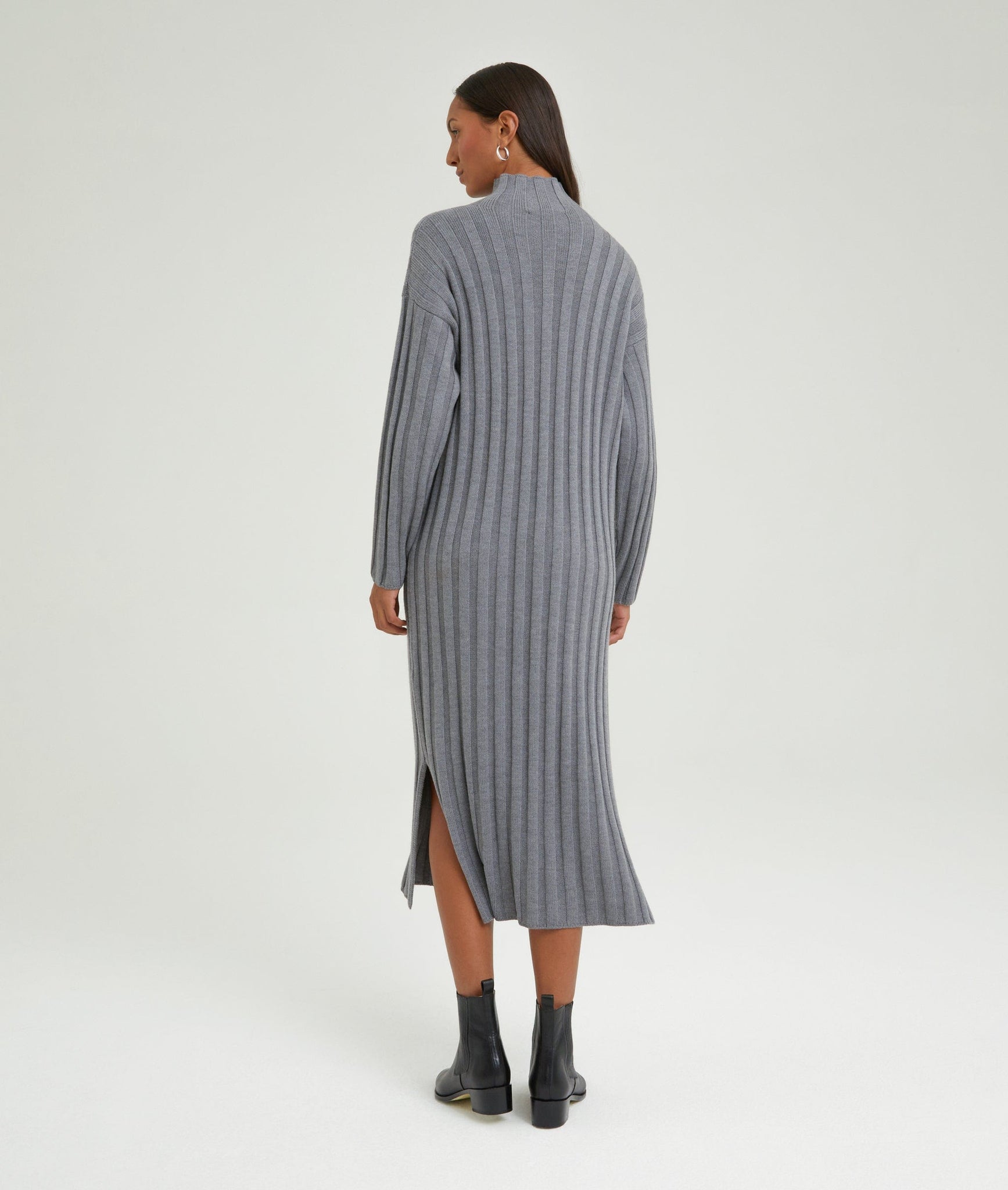 Long Dress with Turtleneck in Cashwool