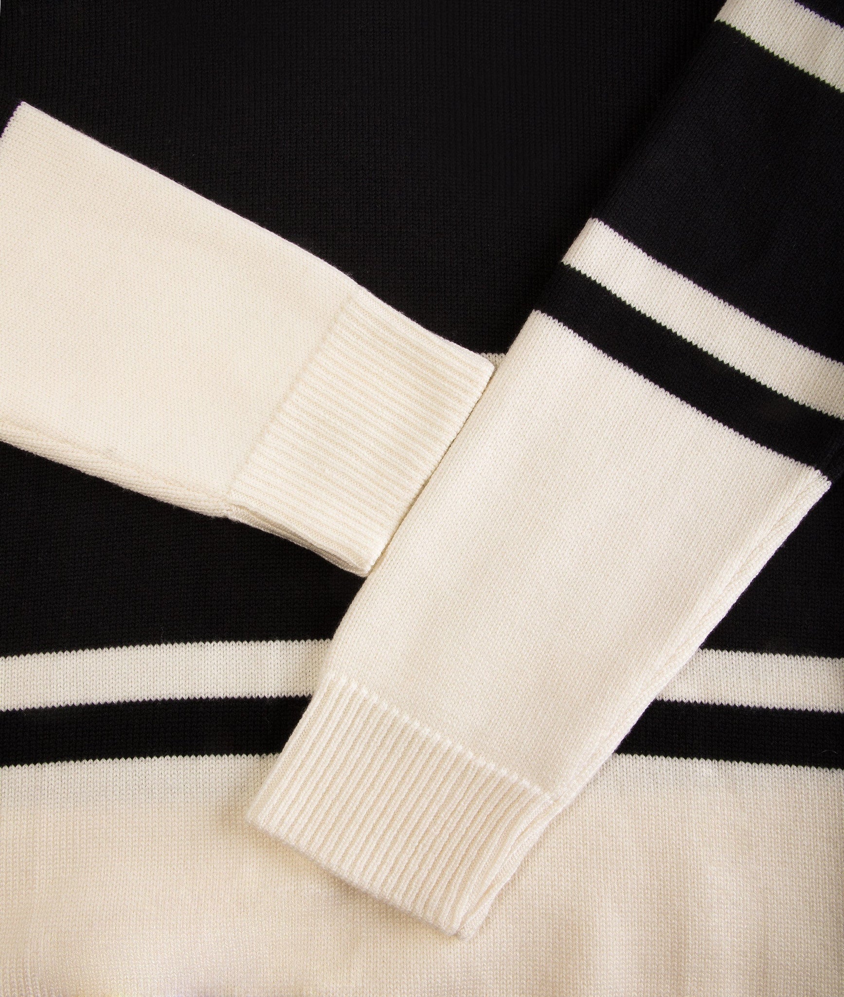 Striped Roll Neck Sweater in Cashwool