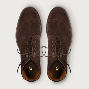 Lace-Up Boot with Brogue in Suede