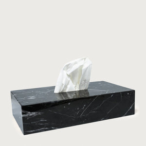 Tissue Box in Carrara Marble